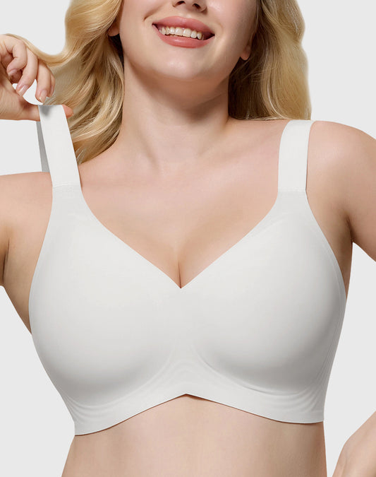 Wireless Seamless Wirefree Support Lift Full Coverage Push Up T Shirt Bra