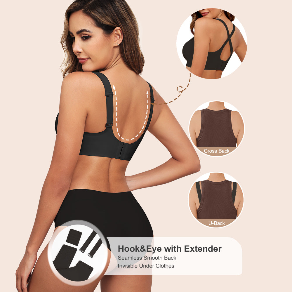 Wireless Bras for Women Soft Comfortable No Underwire T Shirt Bra Seamless Full Coverage Bras with Support