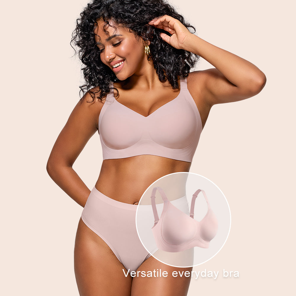 Wireless Bras for Women Soft Comfortable No Underwire T Shirt Bra Seamless Full Coverage Bras with Support
