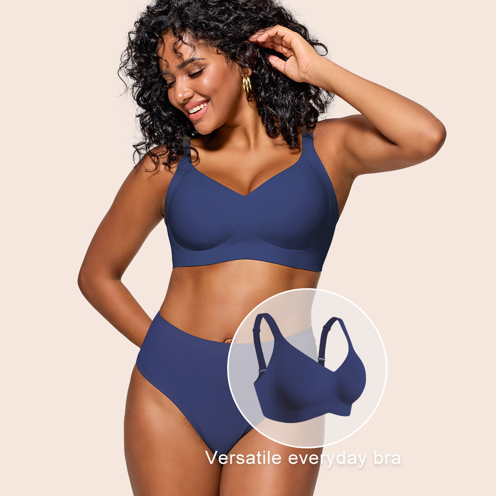 Wireless Bras for Women Soft Comfortable No Underwire T Shirt Bra Seamless Full Coverage Bras with Support