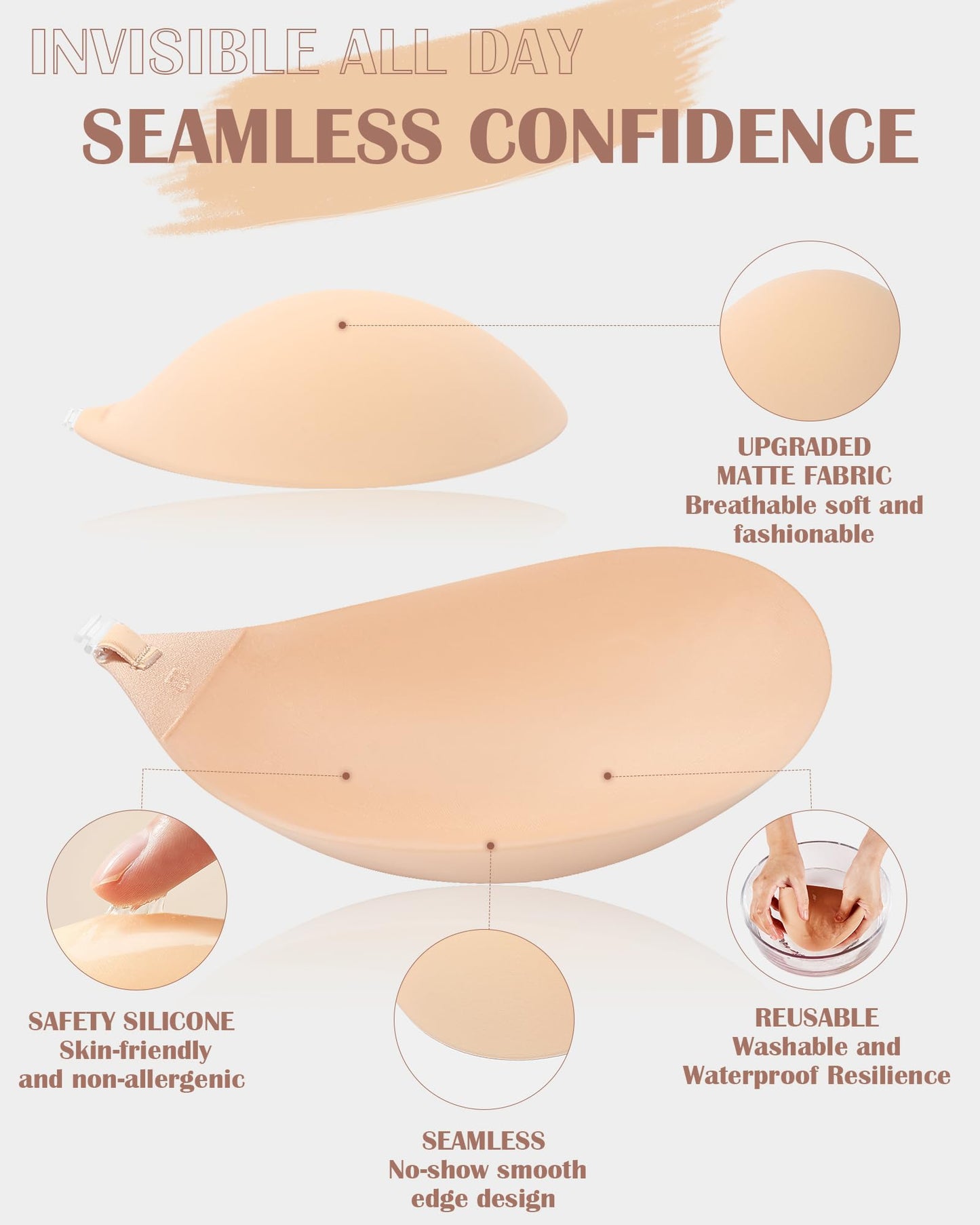 HORISUN®Adhesive Bra Sticky Strapless Bras