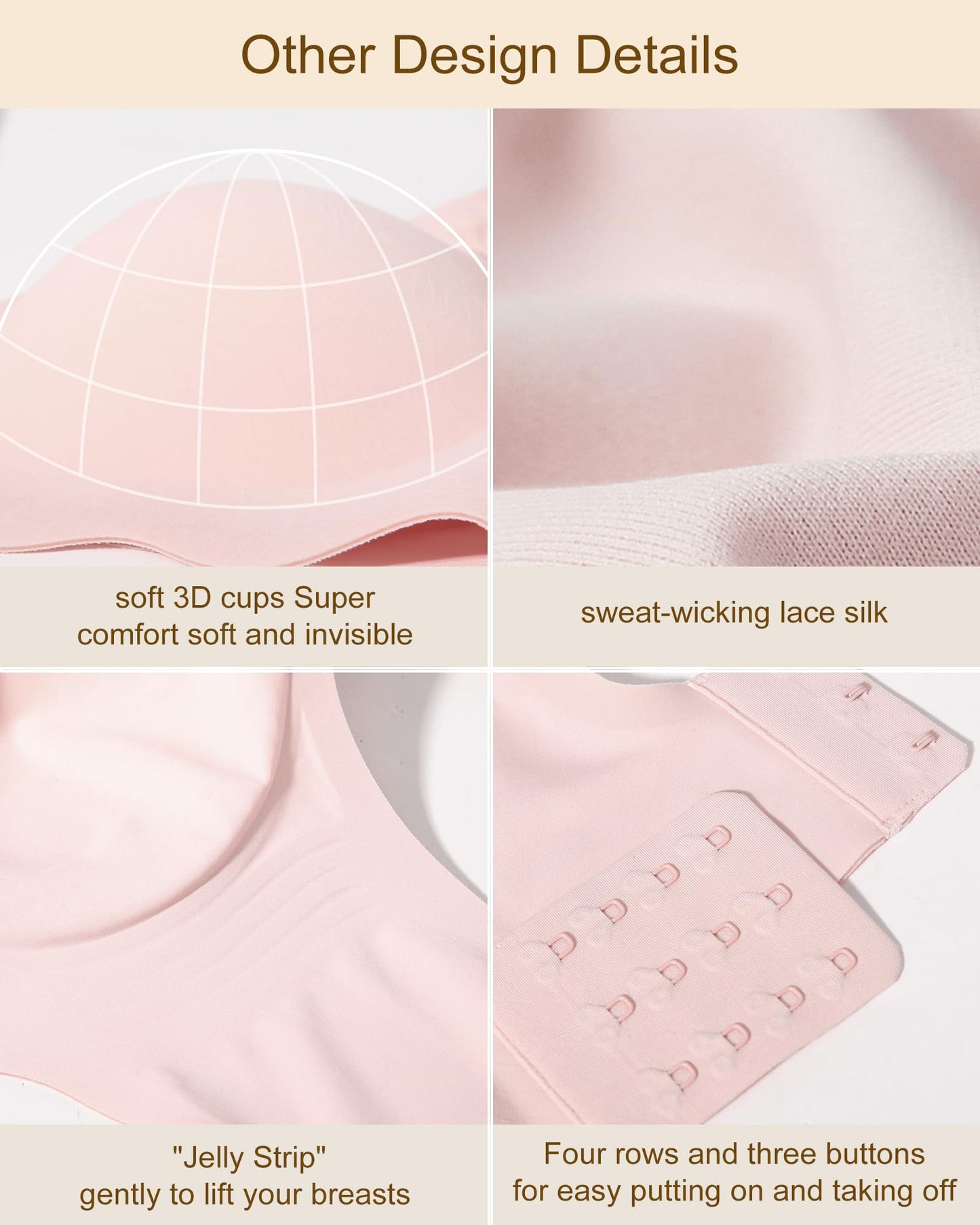 HORISUN® Womens Wavy Seamless Bras