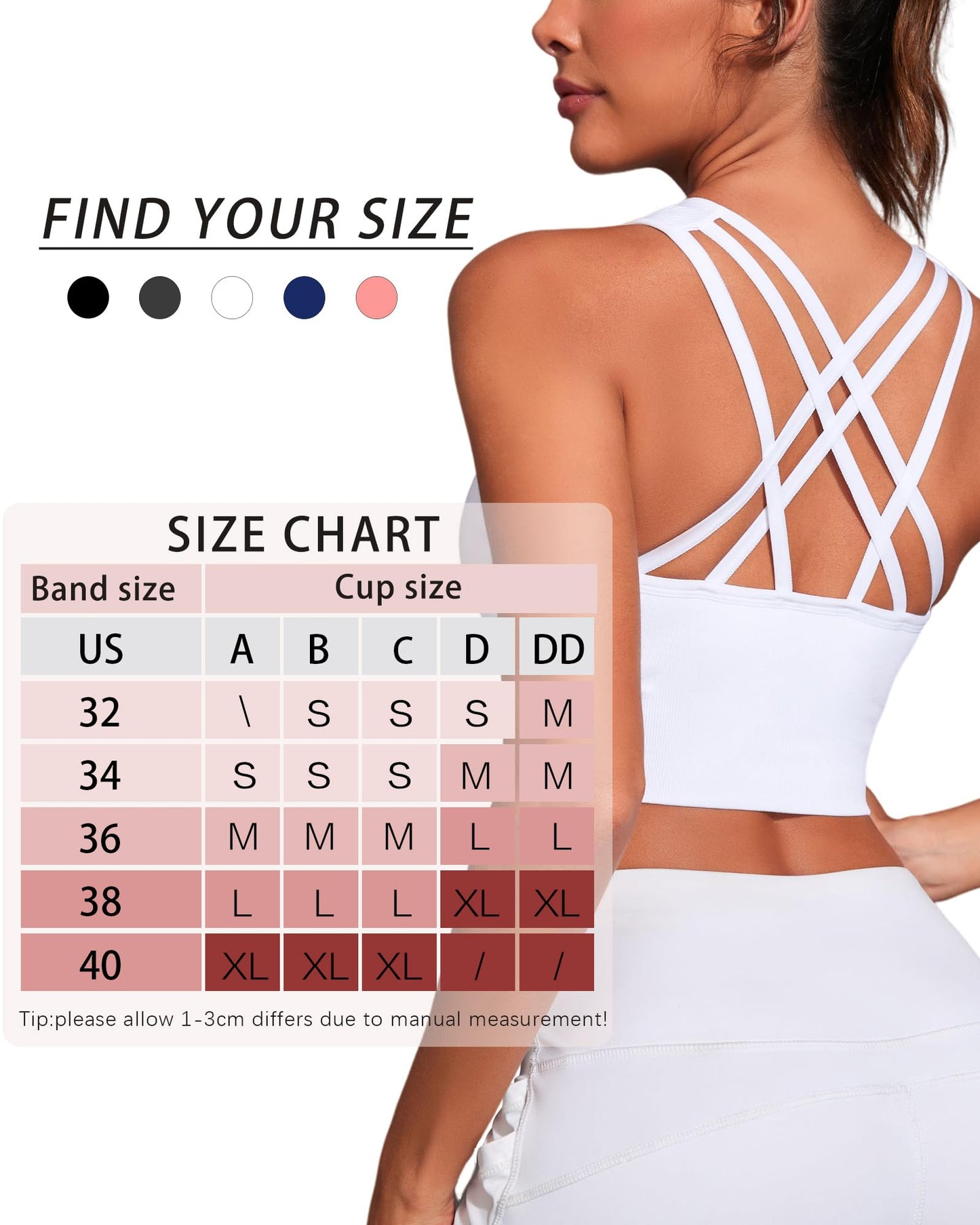 HORISUN Wireless V Neck Sports Bras