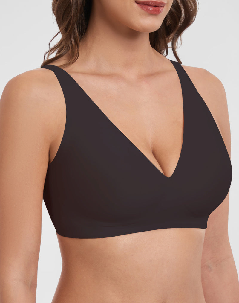 Deep V-Neck Seamless Bra