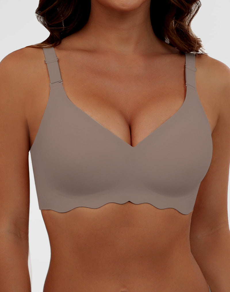 Wave Fashion V-Neck Seamless Full Coverage Bra
