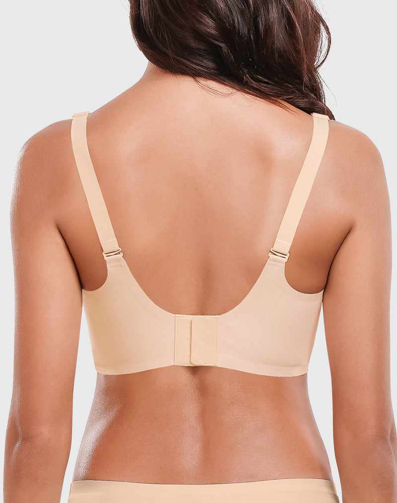 Wavy V-Neck Soft Support Full Coverage Bra