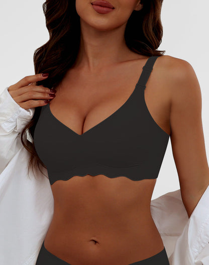 Wave Fashion V-Neck Seamless Full Coverage Bra