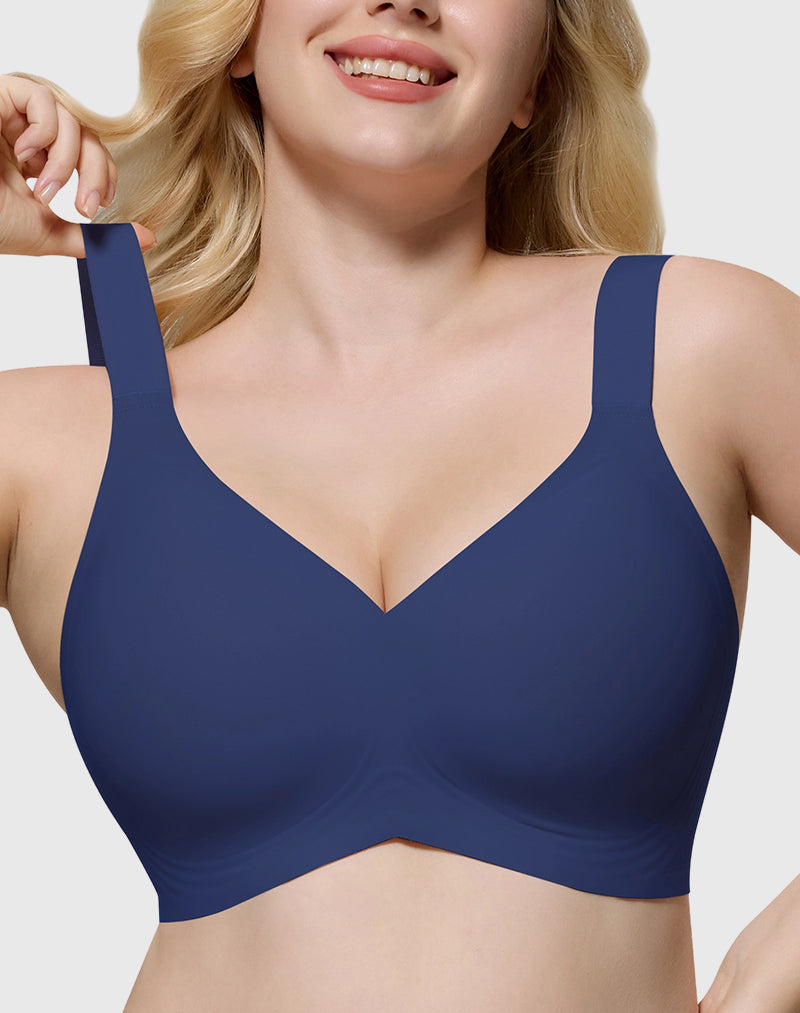 Wireless Seamless Wirefree Support Lift Full Coverage Push Up T Shirt Bra