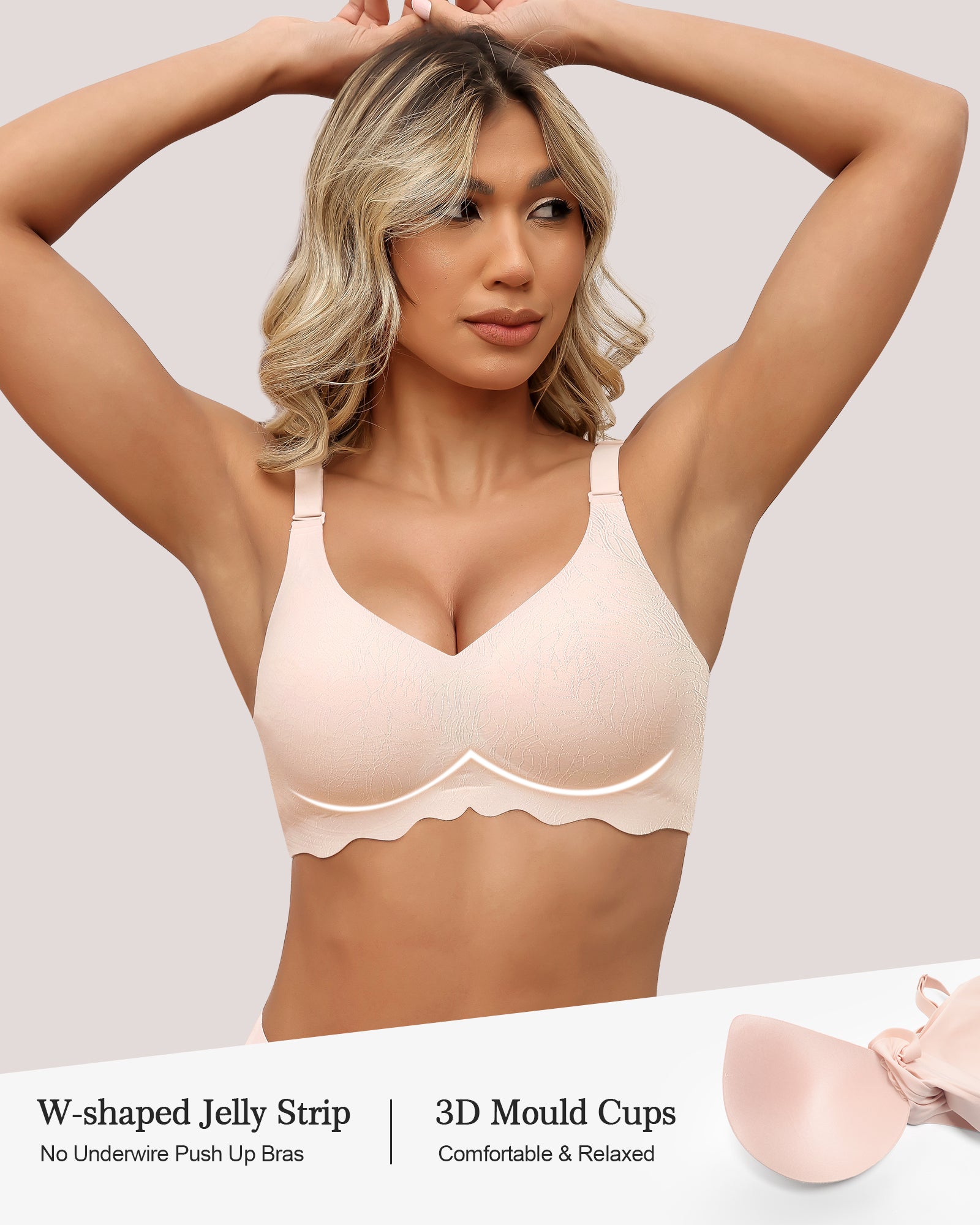 【Big Sale】🔥Lace Seamless Push Up Bra👍No More Sagging Breasts