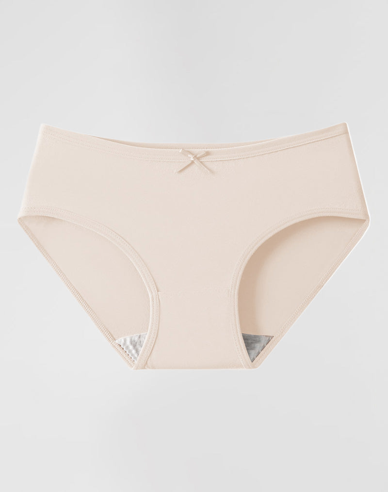 6PCS Maillard Color Mid-rise Bow Cotton Panties