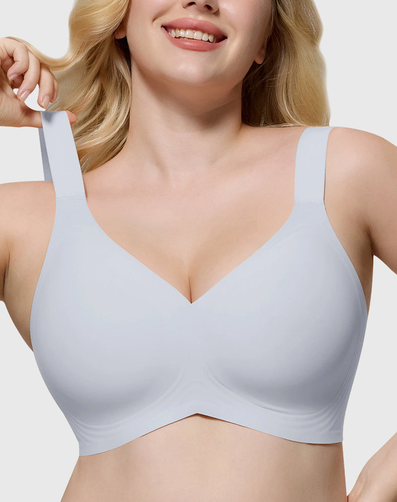 Wireless Seamless Wirefree Support Lift Full Coverage Push Up T Shirt Bra
