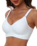 HORISUN Comfortable Seamless Full Coverage Bra for Women Wireless Bras with Soft Support Regular and Plus Size