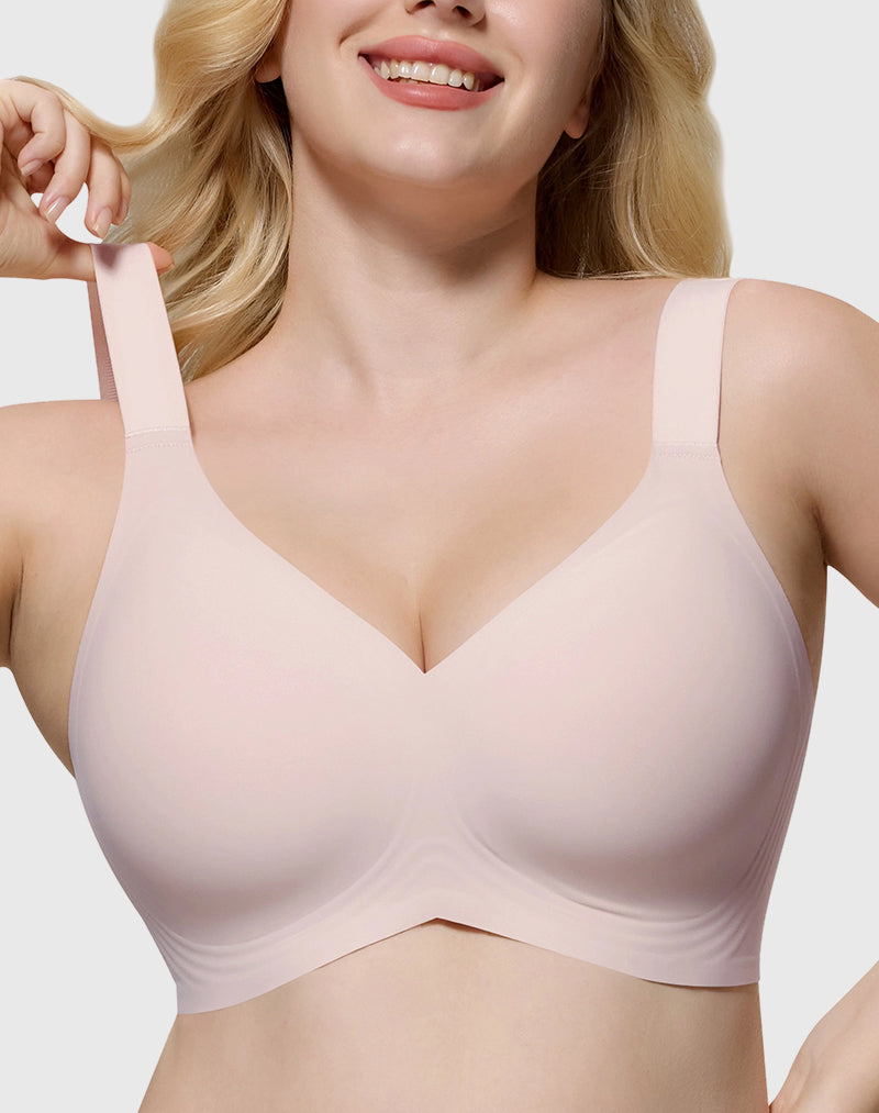 Wireless Seamless Wirefree Support Lift Full Coverage Push Up T Shirt Bra