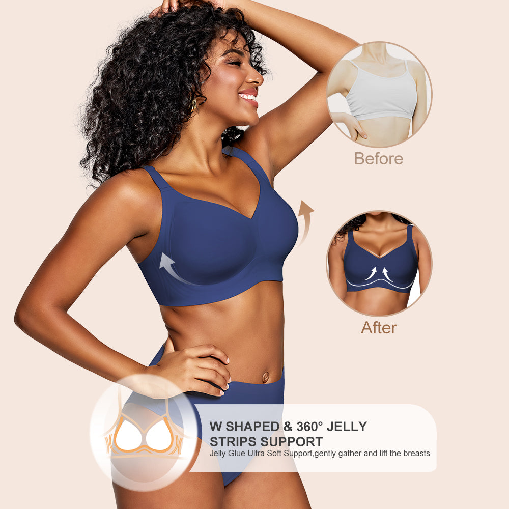 Wireless Bras for Women Soft Comfortable No Underwire T Shirt Bra Seamless Full Coverage Bras with Support