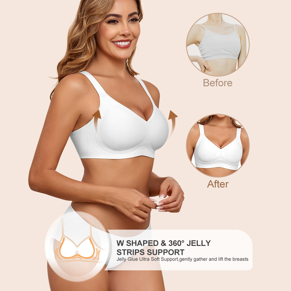 Wireless Bras for Women Soft Comfortable No Underwire T Shirt Bra Seamless Full Coverage Bras with Support