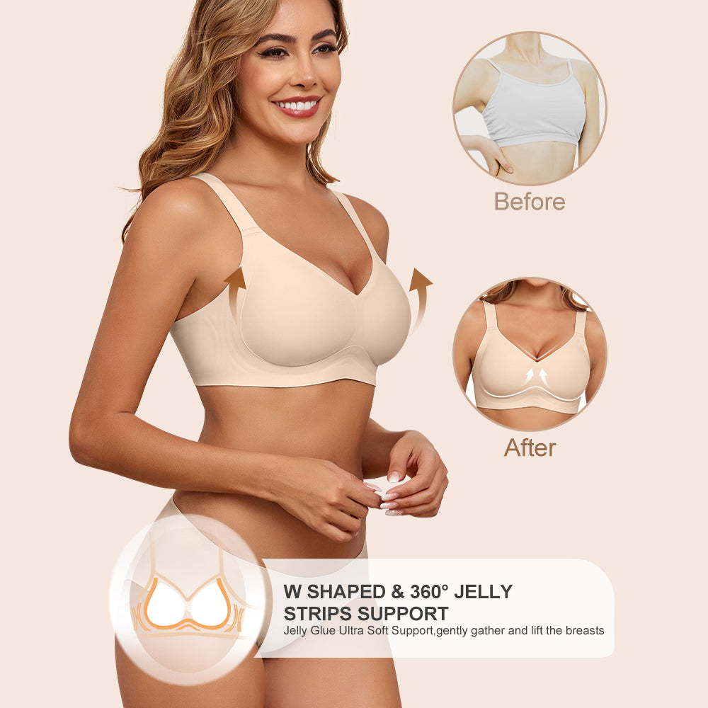 Wireless Bras for Women Soft Comfortable No Underwire T Shirt Bra Seamless Full Coverage Bras with Support