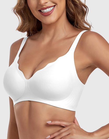 【Big Sale】🔥Wireless Deep V Scalloped Push Up Bra