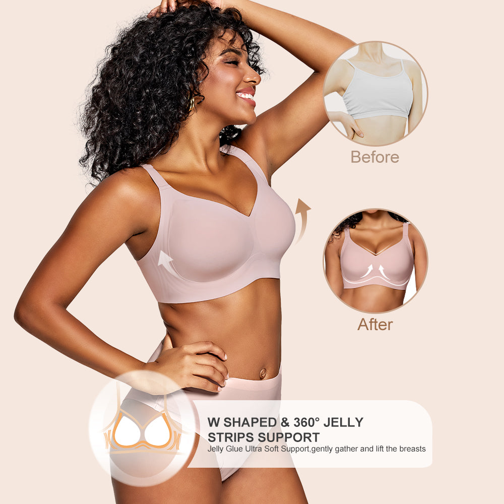Wireless Bras for Women Soft Comfortable No Underwire T Shirt Bra Seamless Full Coverage Bras with Support