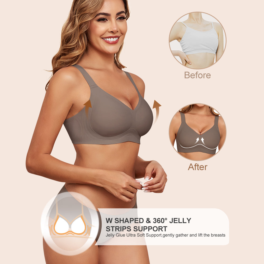 Wireless Bras for Women Soft Comfortable No Underwire T Shirt Bra Seamless Full Coverage Bras with Support