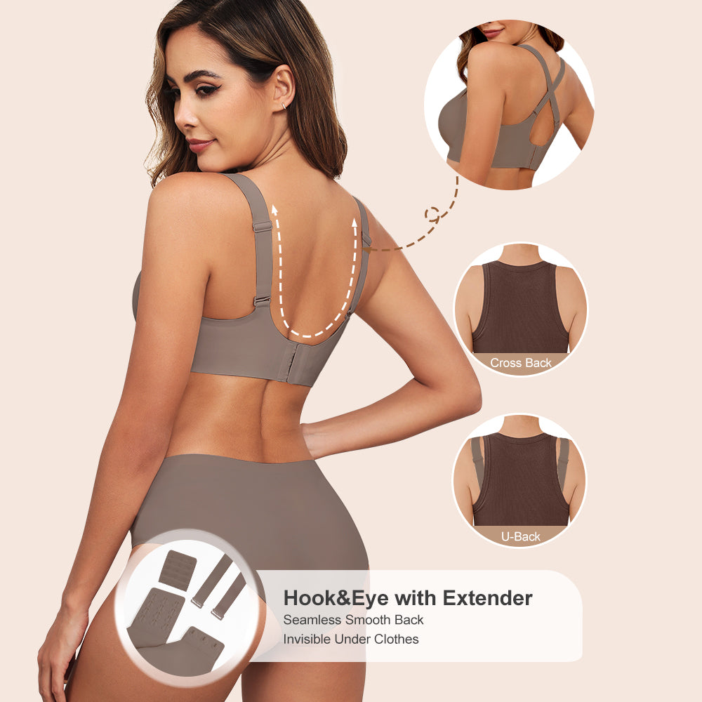 Wireless Bras for Women Soft Comfortable No Underwire T Shirt Bra Seamless Full Coverage Bras with Support