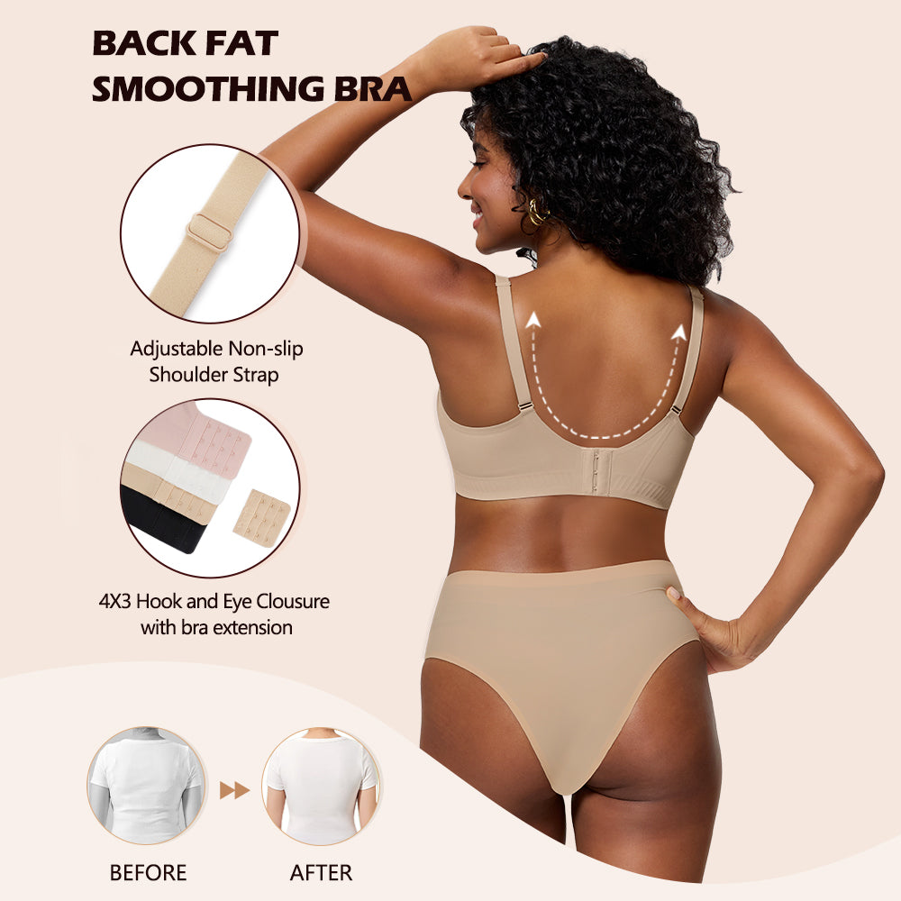 Jelly Bras for Women No Underwire Lace Seamless Wireless V Neck Push Up No Wire Full Coverage Bralettes