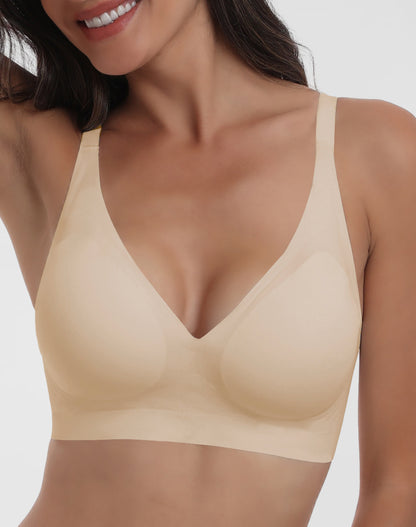 Deep V Full Coverage Push Up Bra