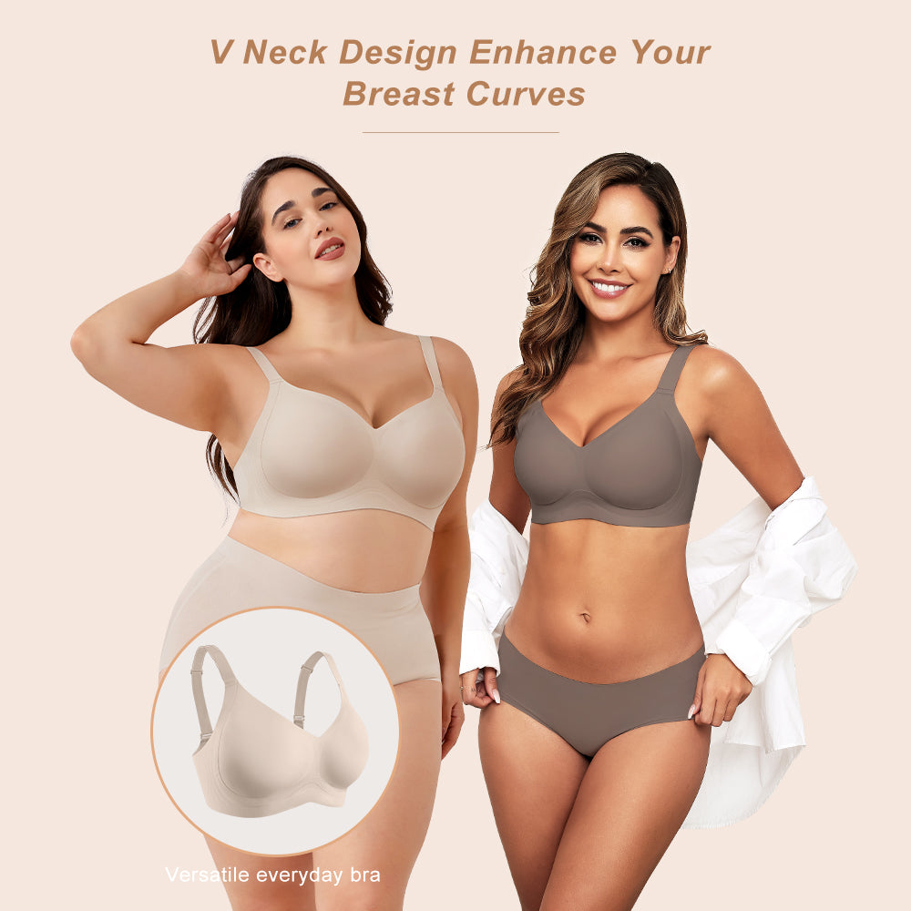 Wireless Bras for Women Soft Comfortable No Underwire T Shirt Bra Seamless Full Coverage Bras with Support