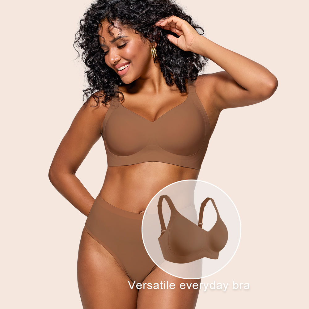 Wireless Bras for Women Soft Comfortable No Underwire T Shirt Bra Seamless Full Coverage Bras with Support