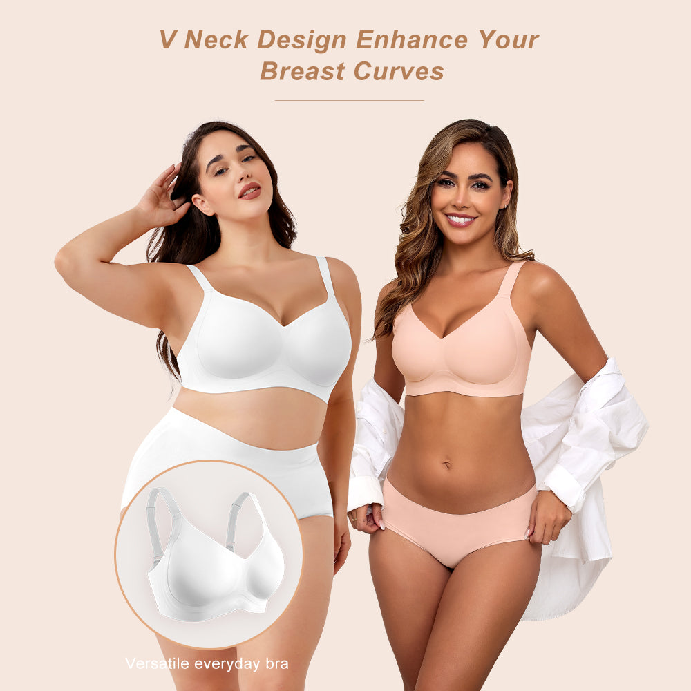 Wireless Bras for Women Soft Comfortable No Underwire T Shirt Bra Seamless Full Coverage Bras with Support