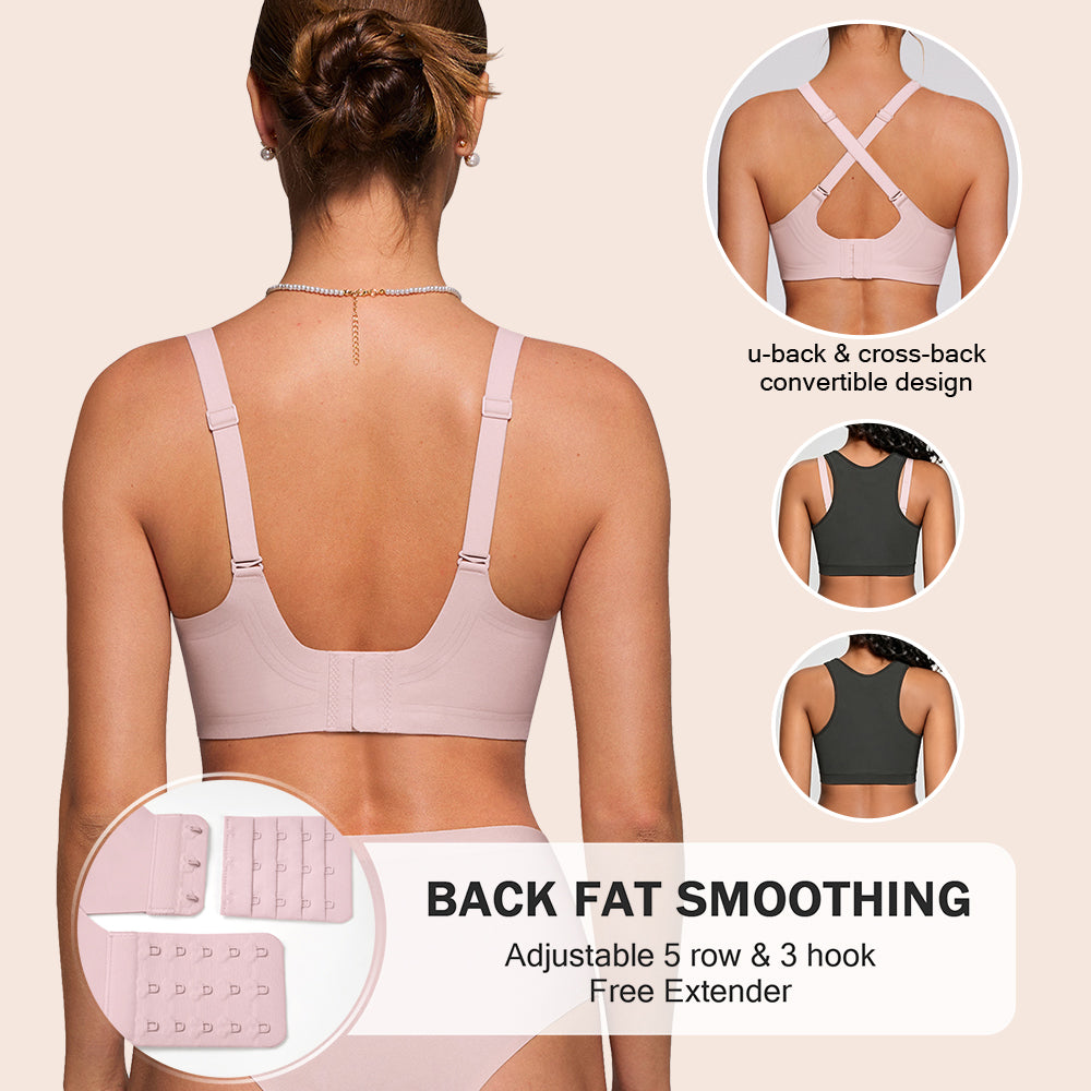 HORISUN Wireless Full Coverage Bras Push Up Comfortable Seamless Jelly Bra