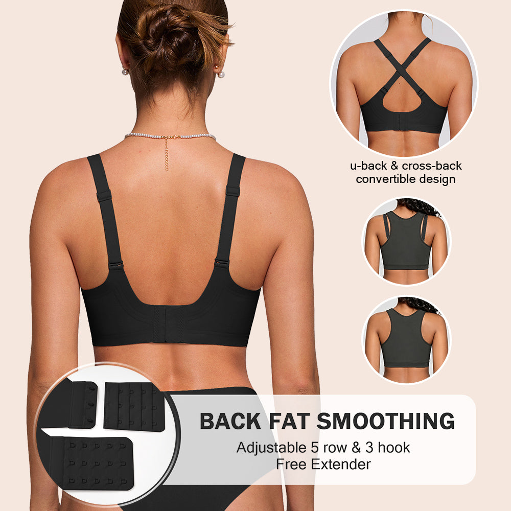 HORISUN Wireless Full Coverage Bras Push Up Comfortable Seamless Jelly Bra