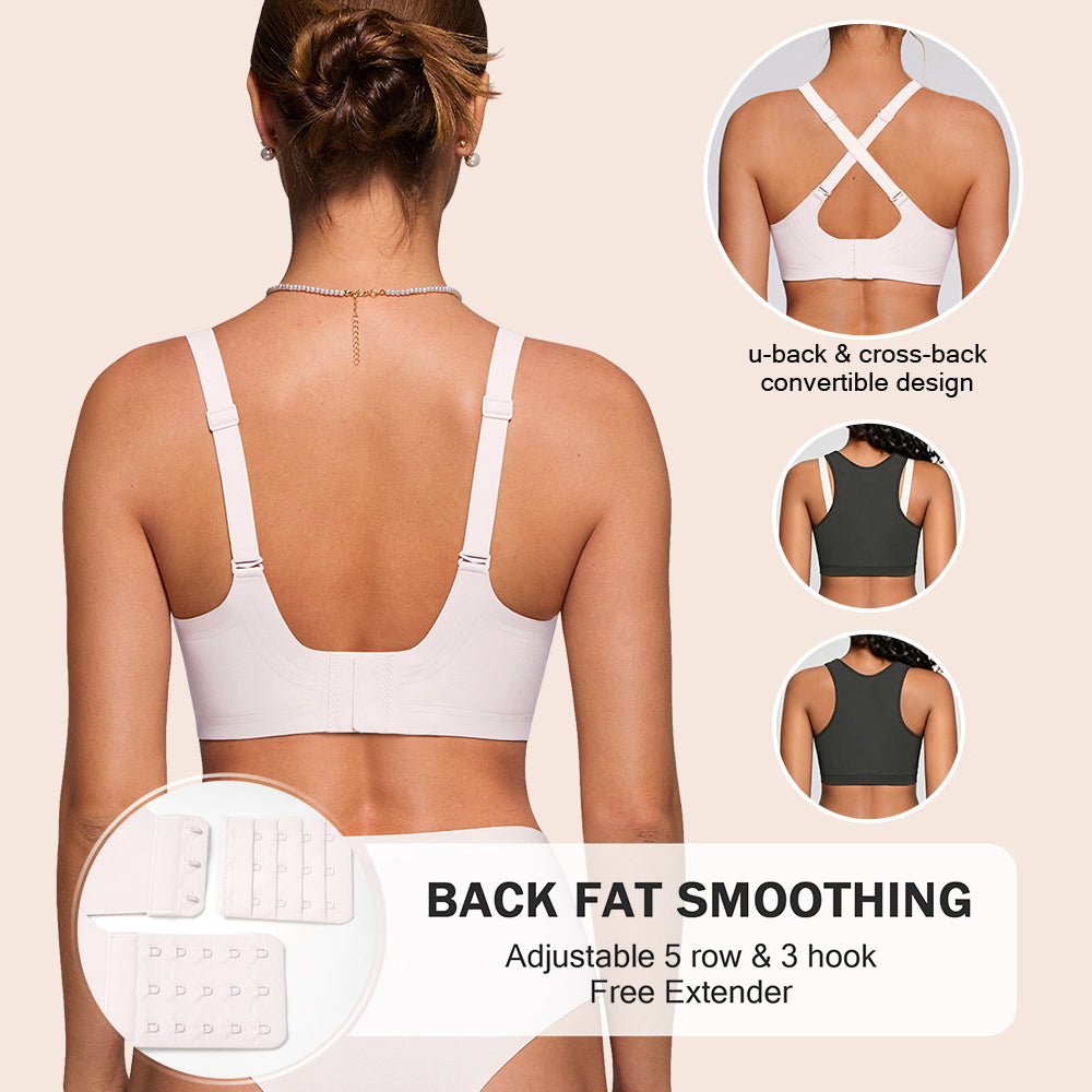 HORISUN Wireless Full Coverage Bras Push Up Comfortable Seamless Jelly Bra