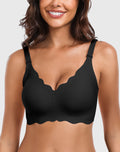 Wavy V-Neck Soft Support Full Coverage Bra