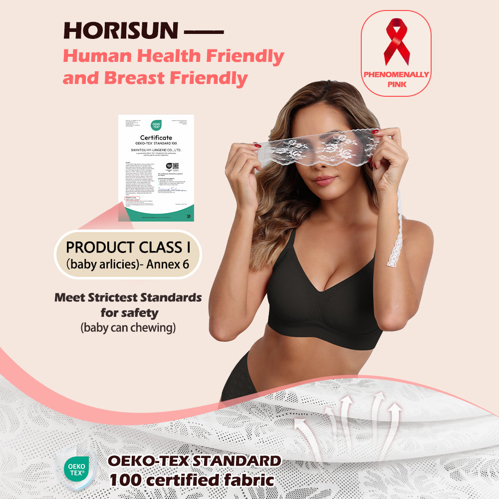 HORISUN Jelly Bras for Women No Underwire Lace Seamless Wireless V Neck Push Up No Wire Full Coverage Bralettes