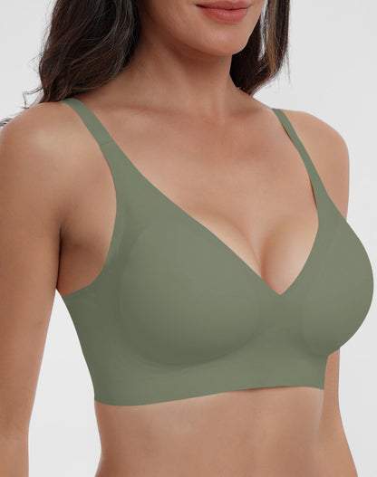 Deep V Full Coverage Push Up Bra