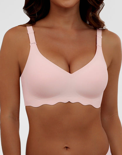Wave Fashion V-Neck Seamless Full Coverage Bra