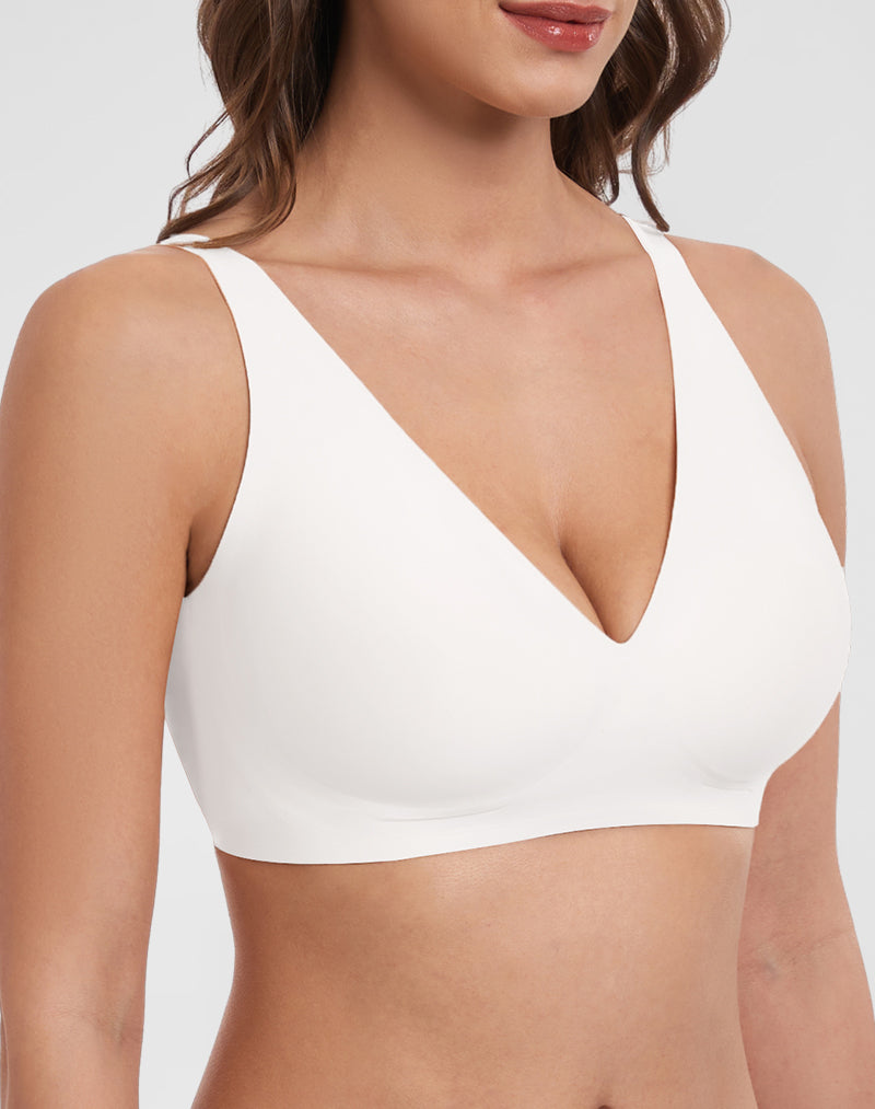 Deep V-Neck Seamless Bra
