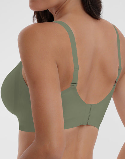 Deep V Full Coverage Push Up Bra