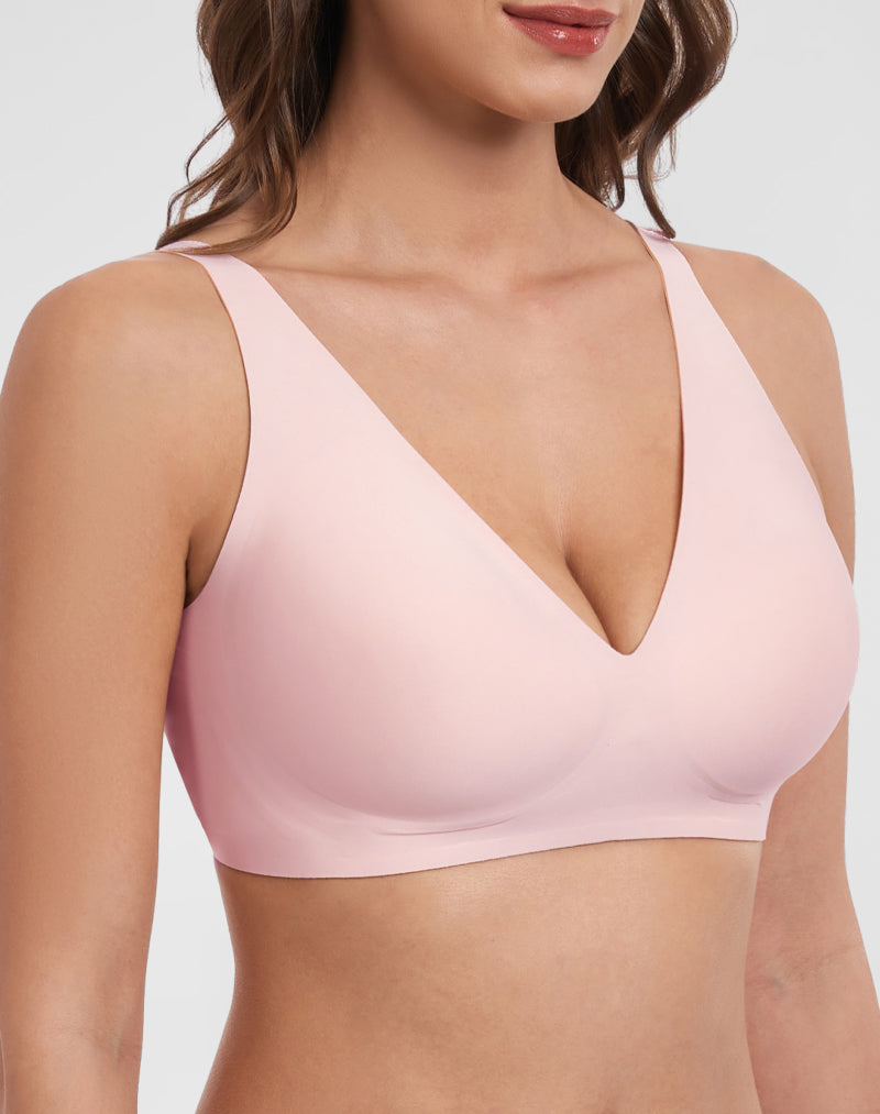 Deep V-Neck Seamless Bra
