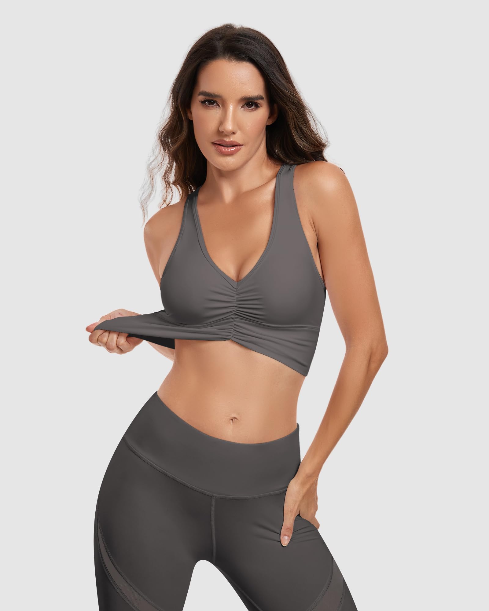 HORISUN V-Neck Longline Sports Bra