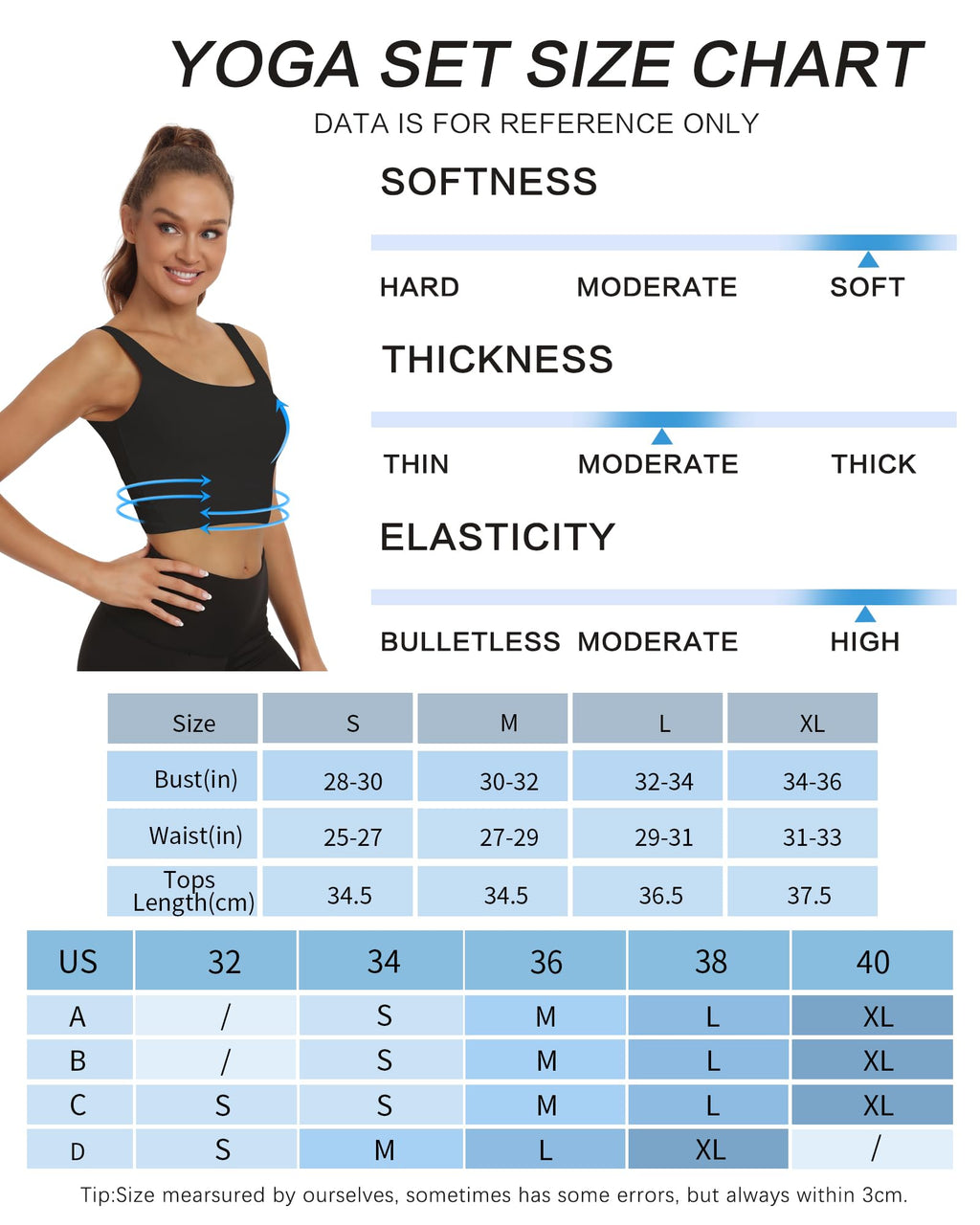 HORISUN Womens Sports Bra Longline Padded Wirefree