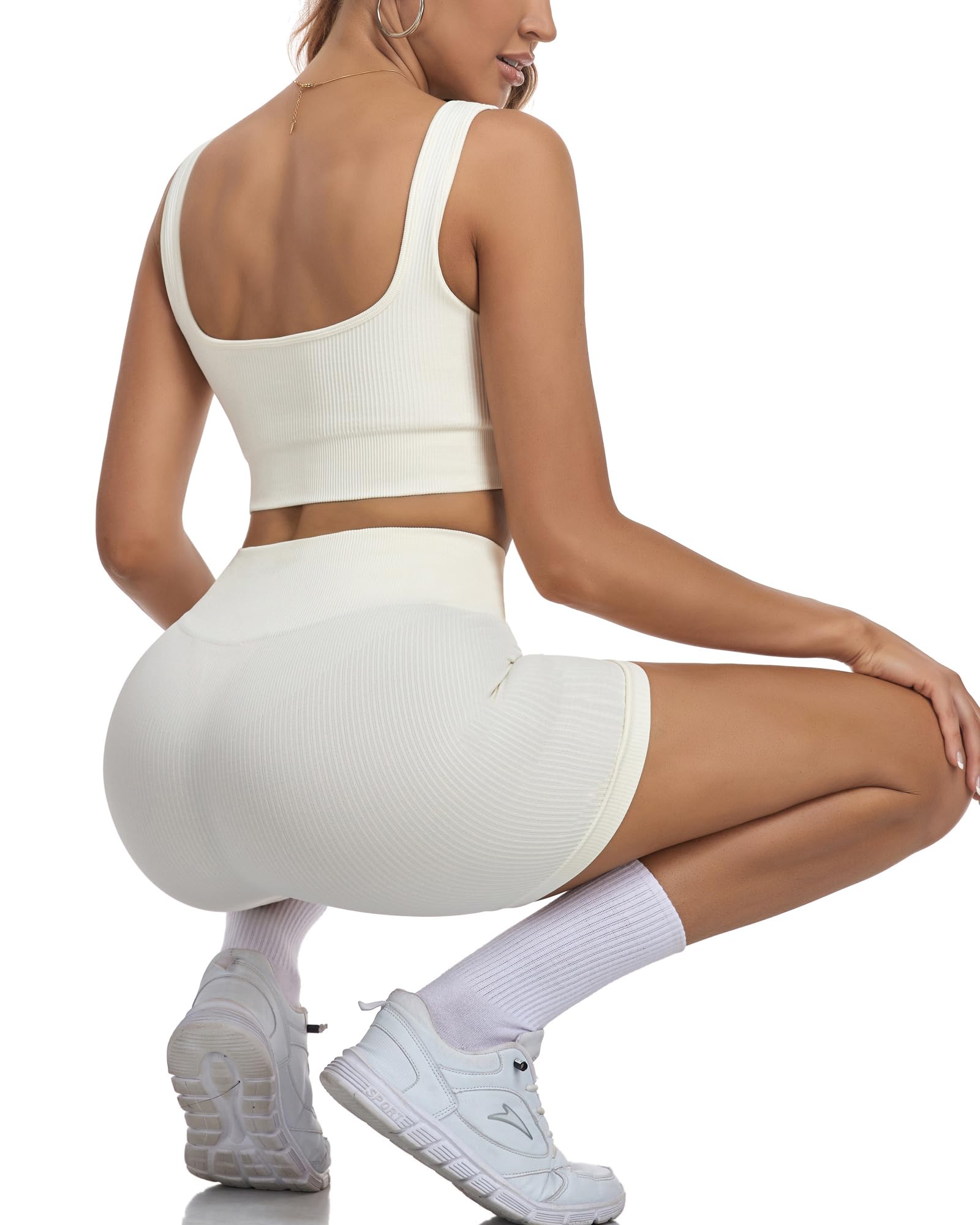 HORISUN Women Workout Sets 2 Piece Yoga Outfits