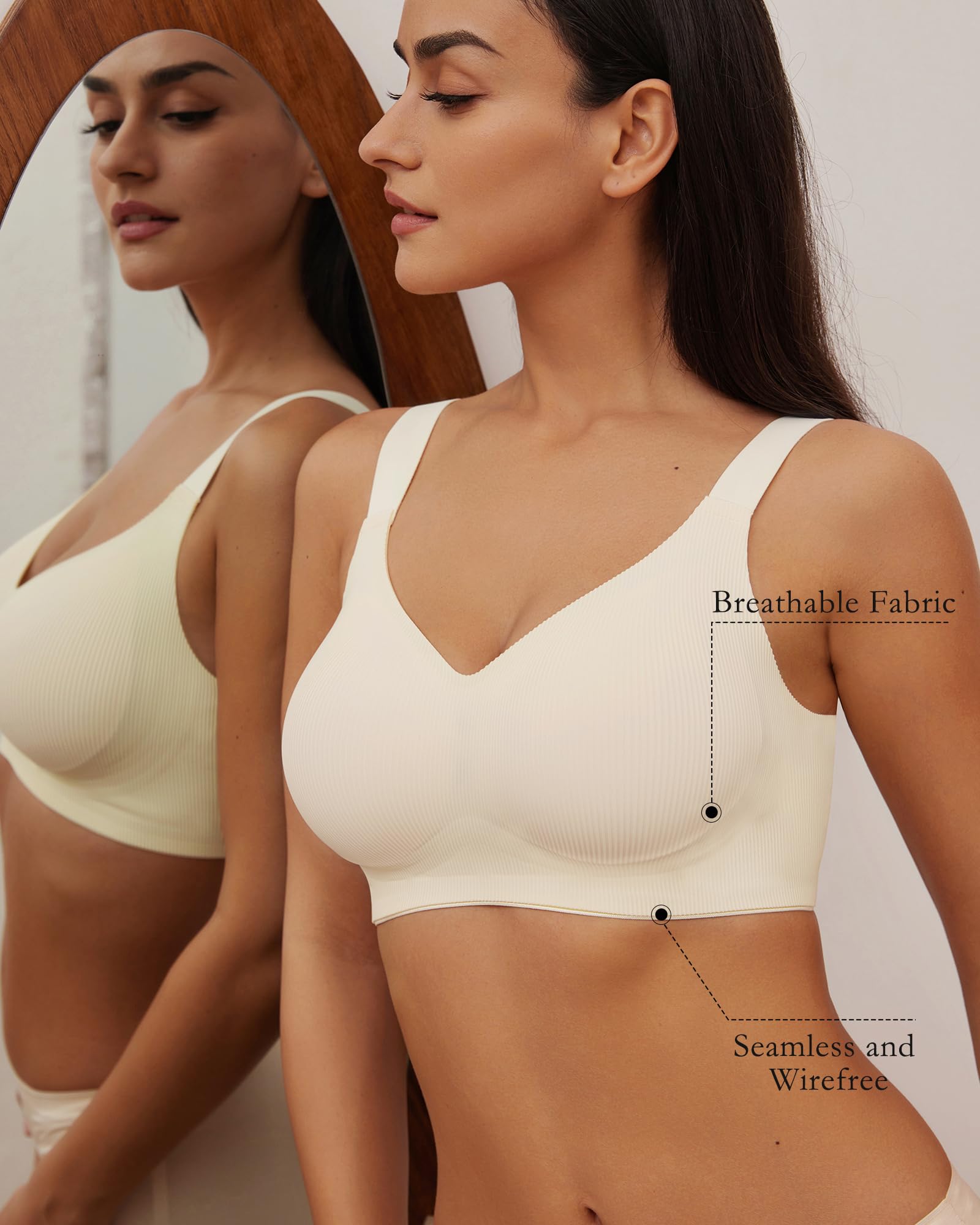 HORISUN Seamless Push Up Bras Regular and Plus Size