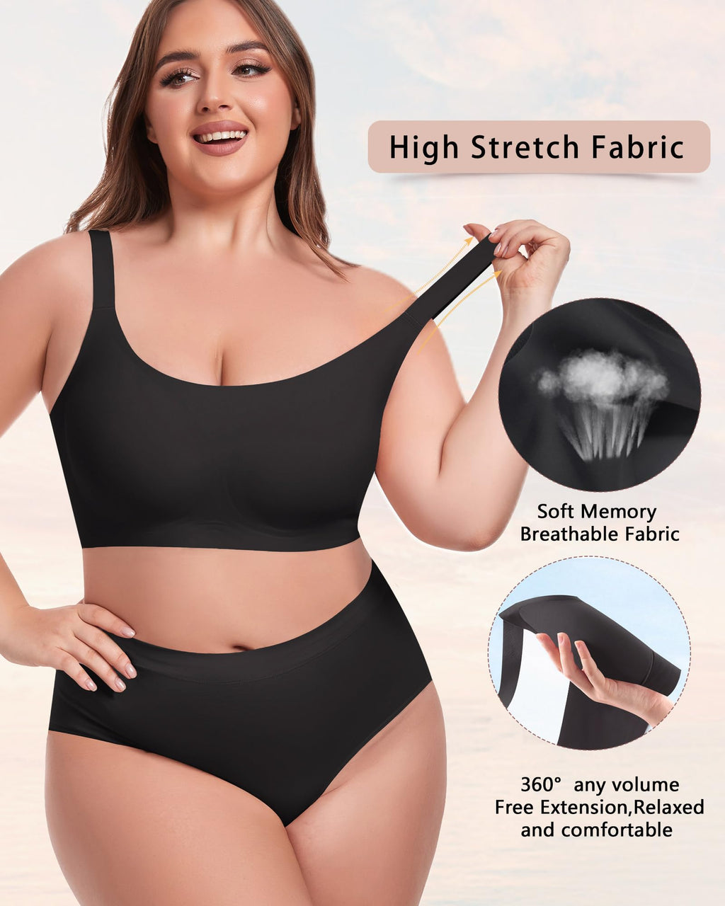 HORISUN®Full Coverage Bralettes Ultra Comfort Wirefree Bras