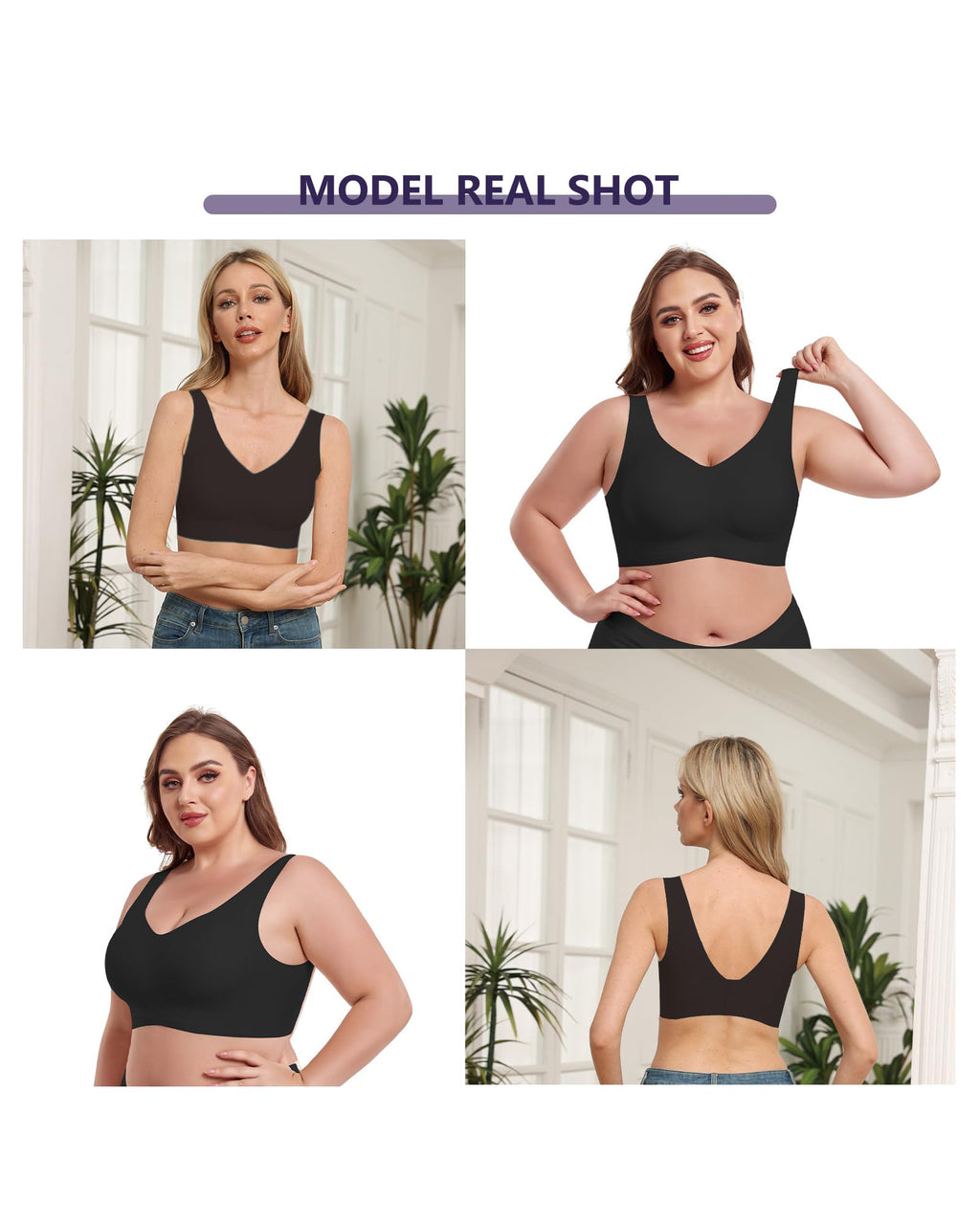 HORISUN® Seamless Bras Wireless Full Coverage Padded Bras