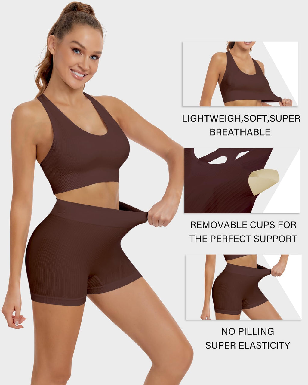 HORISUN Workout Sets Two Piece Outfits for Women