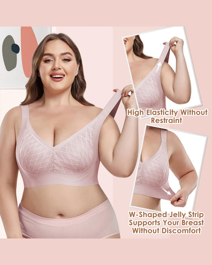 HORISUN® Women's Plus Size Wireless Bras V Neck