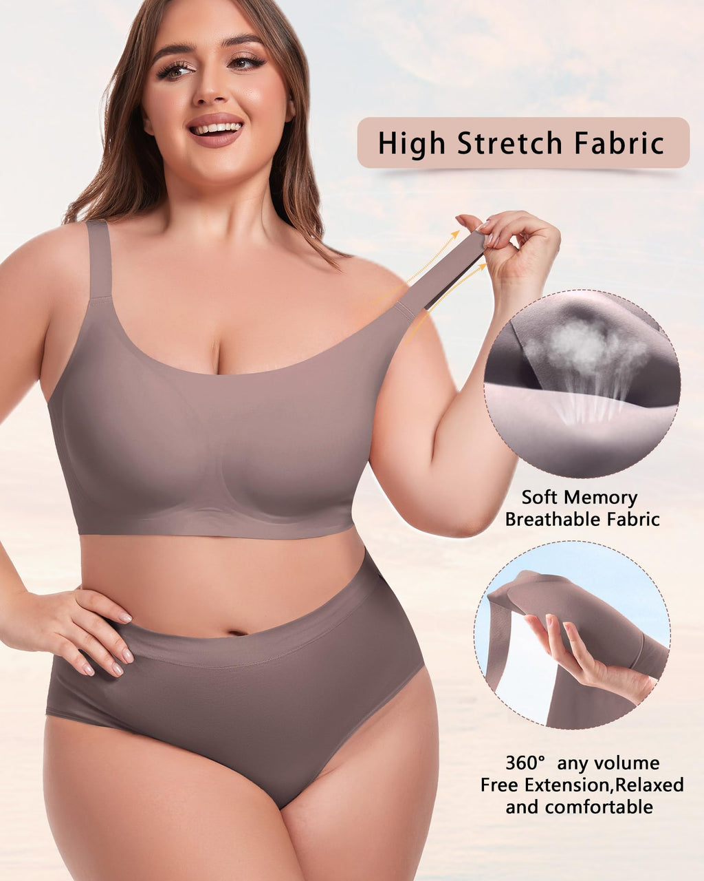 HORISUN®Full Coverage Bralettes Ultra Comfort Wirefree Bras