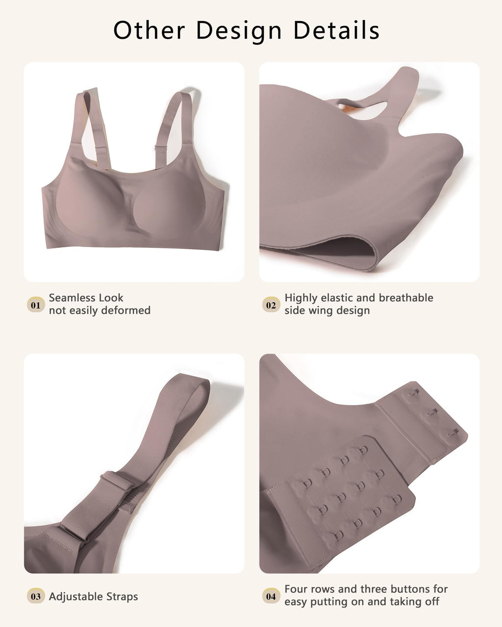 HORISUN®Full Coverage Bralettes Ultra Comfort Wirefree Bras