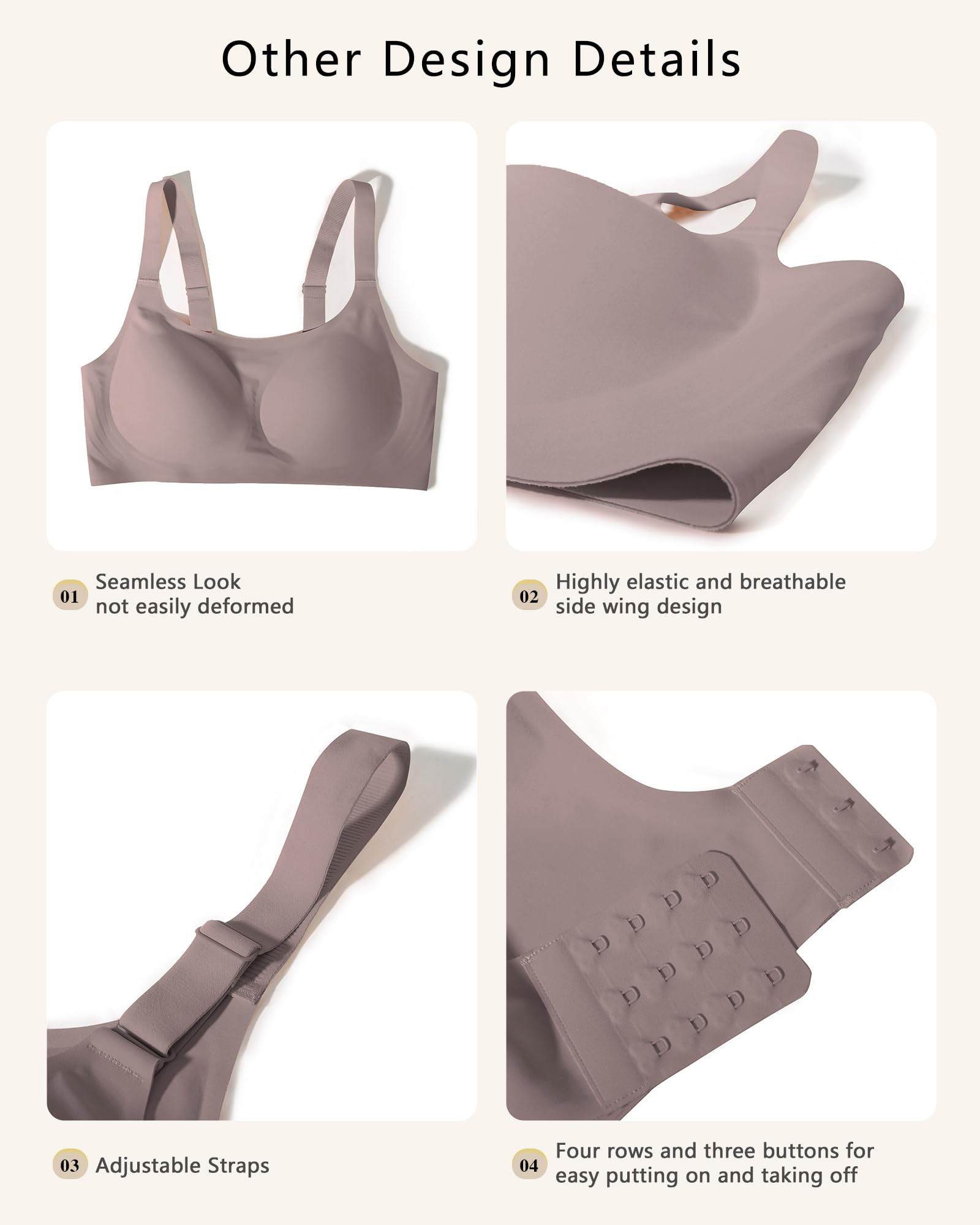HORISUN®Full Coverage Bralettes Ultra Comfort Wirefree Bras
